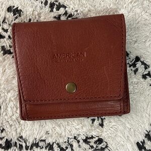 American Leather Co Brown Leather Wallet | Snap Closure